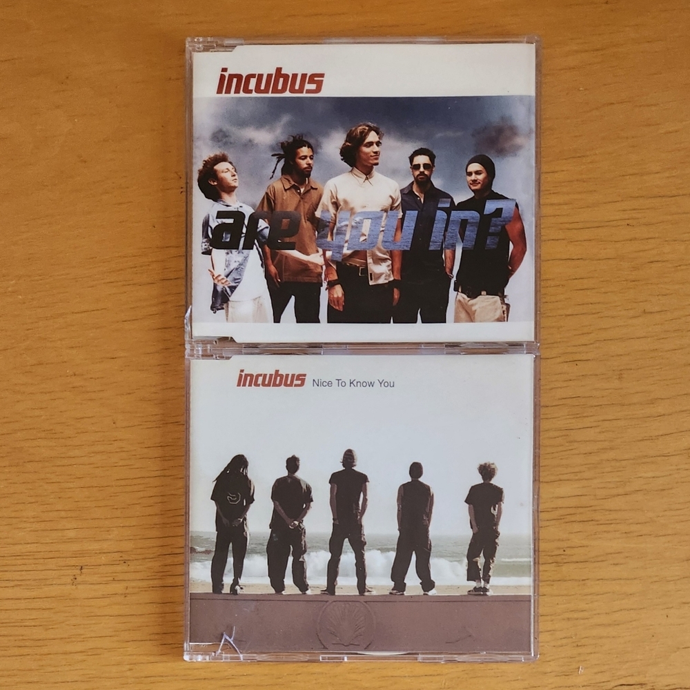 Incubus "Nice To Know You", "Are You In?" - 2000s CD Singles (Lot of 2) 